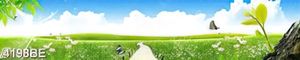 Tranh thiên nhiên tươi đẹp trang trí tường bếp