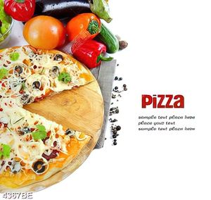 Tranh bánh piza ngon hấp dẫn trang trí tường bếp