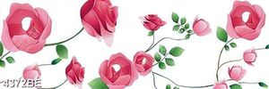 Tranh kính 3d hoa hồng dây ốp tường bếp