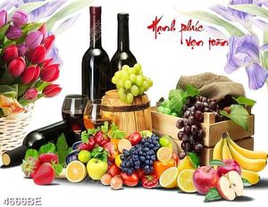 Tranh hạnh phúc vẹn toàn trang trí tường bếp