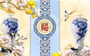 Tranh bình hoa cổ trang trí treo tường đẹp