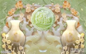 Tranh bình hoa cổ giả ngọc trang trí