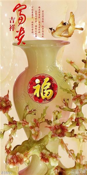 Tranh bình hoa giả ngọc đẹp độc đáo