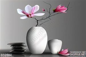 Tranh bình hoa treo tường hiện đại