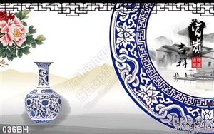 Tranh bình hoa thư pháp đẹp trang trí