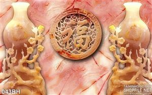 Tranh bình hoa giả ngọc phong thủy