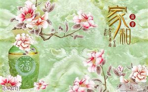 Tranh bình hoa thư pháp tranh trí  phòng khách