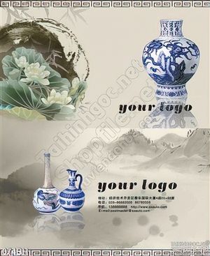 Tranh bình hoa cổ và hoa sen đẹp