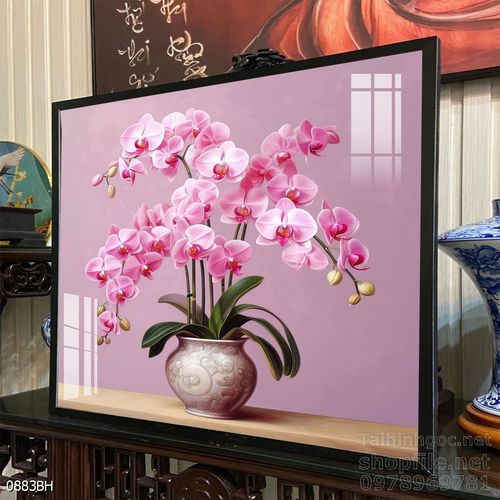 Tranh bình hoa đẹp tinh tế mẫu mới nhất