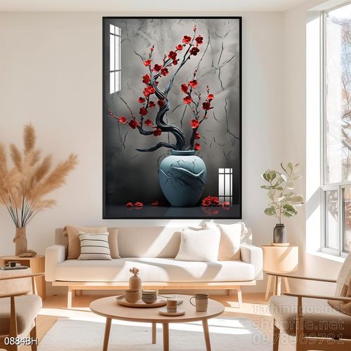 Tranh bình hoa nghệ thuật treo tường 
