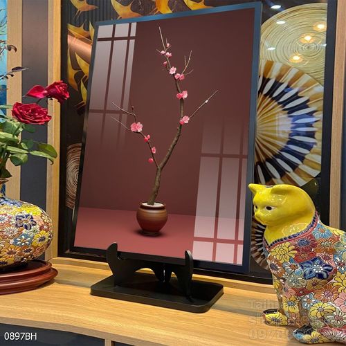 Tranh bình hoa độc đáo trang trí phòng khách 