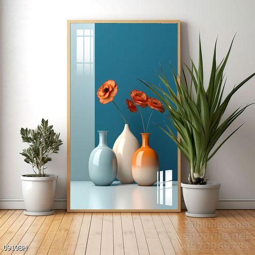 Tranh bình hoa 3D tuyệt đẹp