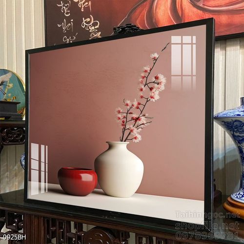 Tranh bình hoa hiện đại treo tường sang trọng ý nghĩa