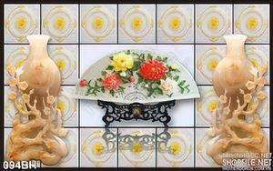 Tranh bình hoa gỉa ngọc đẹp độc đáo