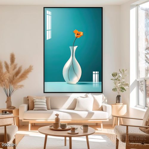 Tranh bình hoa đẹp decor trang trí tường