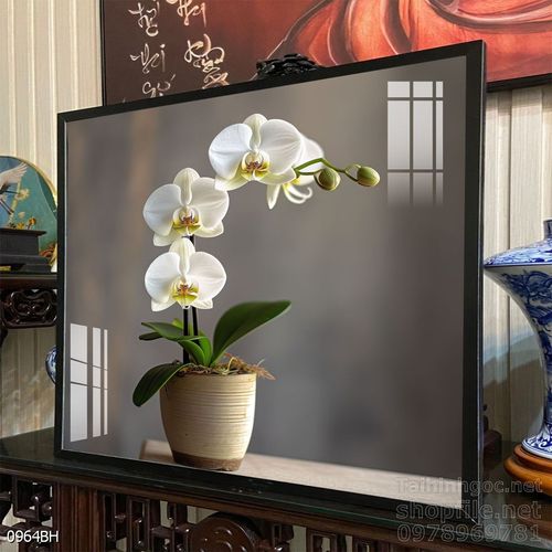 Mẫu tranh bình hoa nghệ thuật decor tường 