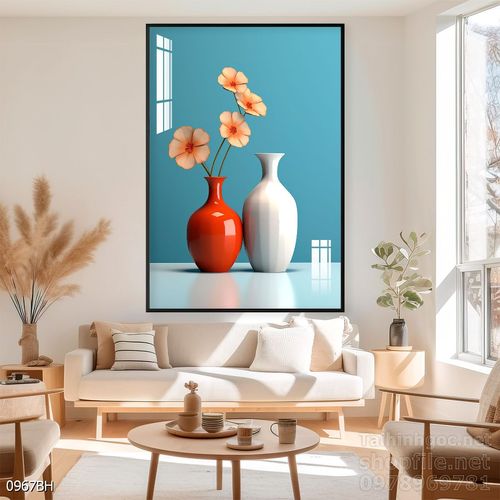 Tranh bình hoa 3D tuyệt đẹp