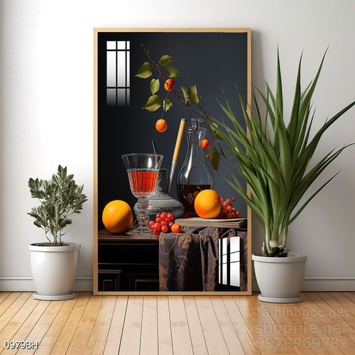 Mẫu tranh bình hoa nghệ thuật decor tường 