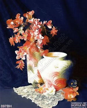 Tranh bình hoa trang trí treo tường đẹp