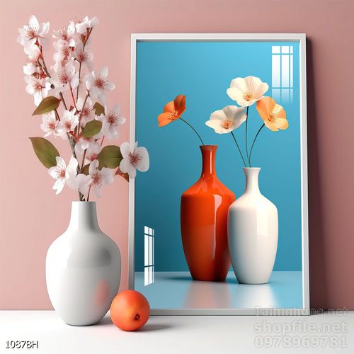 File tranh bình hoa nghệ thuật mẫu mới nhất