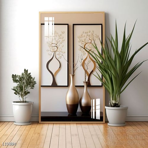 Tranh bình hoa 3D tuyệt đẹp