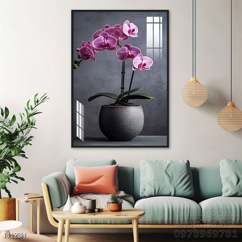 Mẫu tranh bình hoa sang trọng đẹp độc đáo