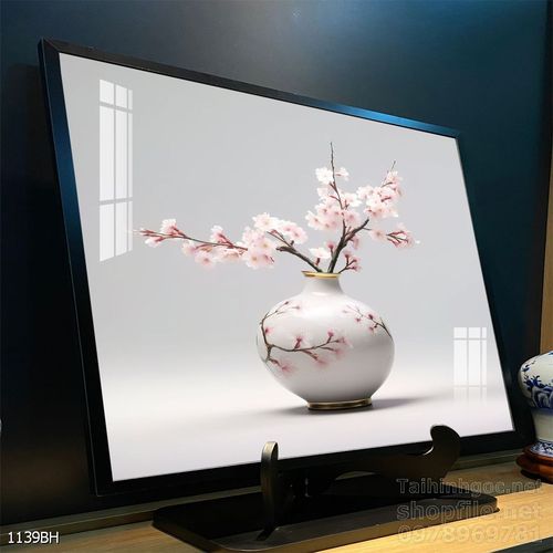 Tranh bình hoa đẹp decor trang trí tường