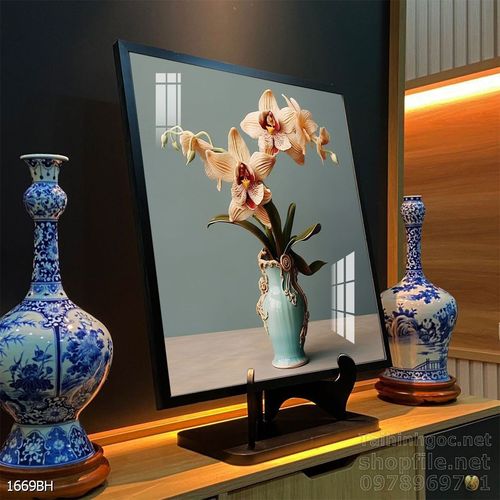 Tranh bình hoa 3D tuyệt đẹp