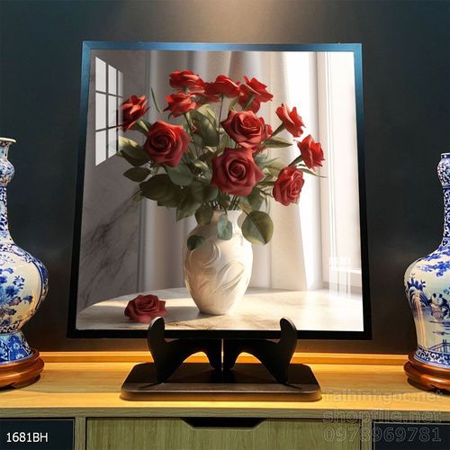Tranh bình hoa đẹp decor trang trí tường