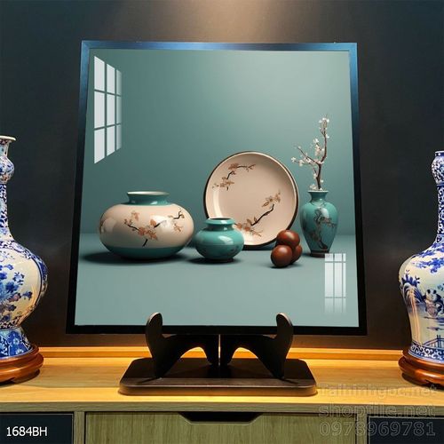 Mẫu tranh bình hoa nghệ thuật decor tường 