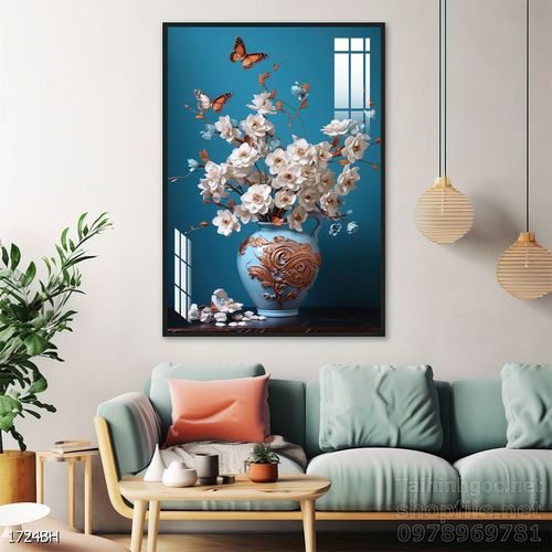 Tranh bình hoa trang trí phòng khách, phòng ăn đẹp