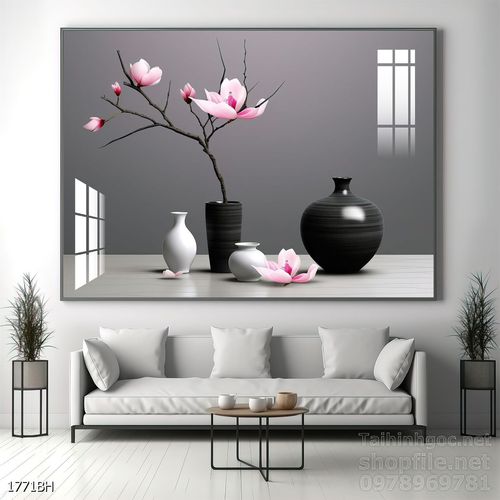 Mẫu tranh bình hoa treo tường đẹp nhất