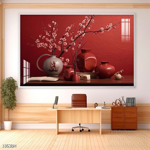 Tranh bình hoa trang trí phòng khách, phòng ăn đẹp