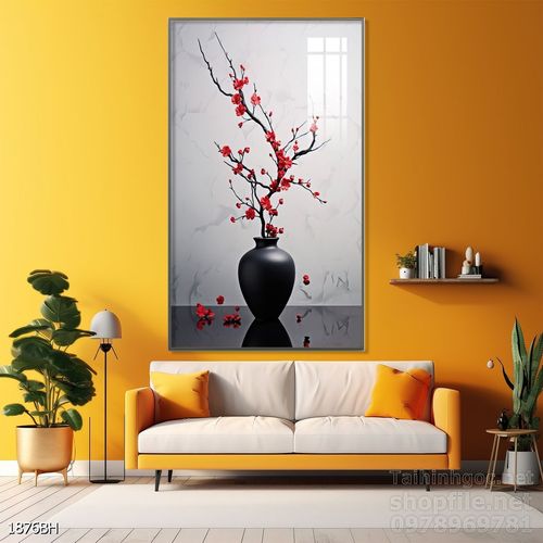 Tranh bình hoa nghệ thuật treo tường 