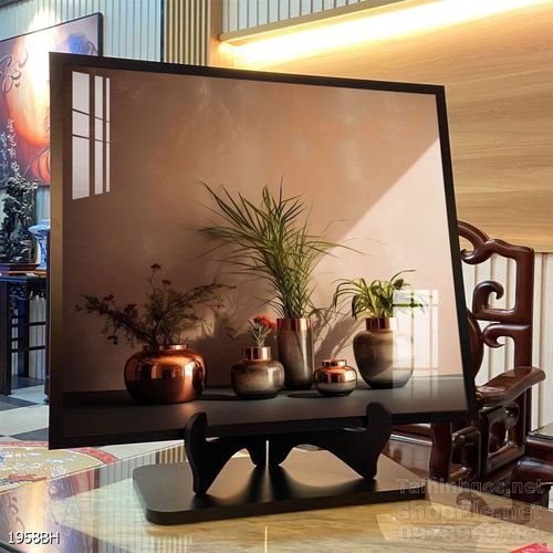 Mẫu tranh bình hoa nghệ thuật decor tường 