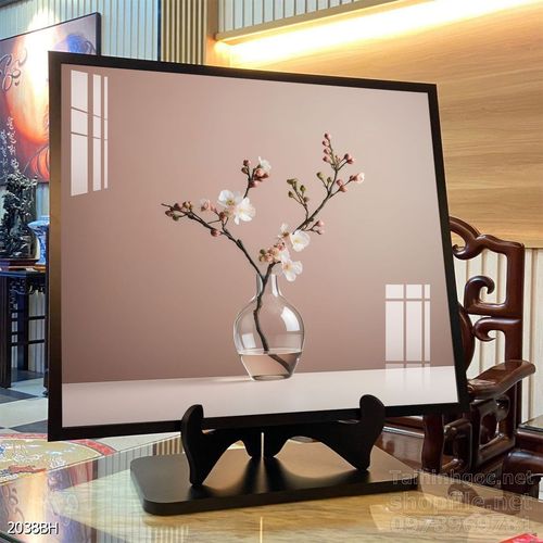 Tranh bình hoa độc đáo trang trí phòng khách 