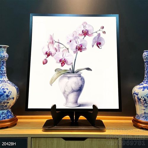 File tranh bình hoa đẹp decor tường nhà trang trí
