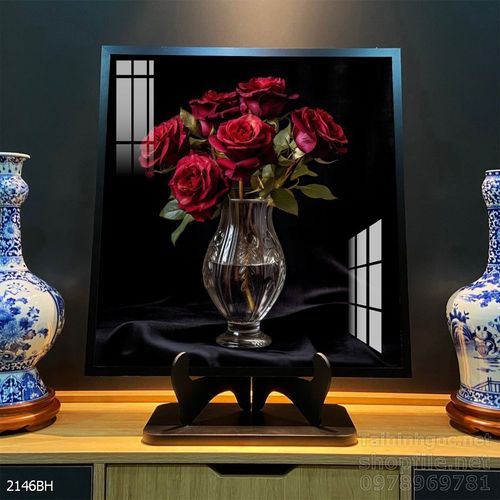 Mẫu tranh bình hoa đẹp hiện đại trang trí tường nhà