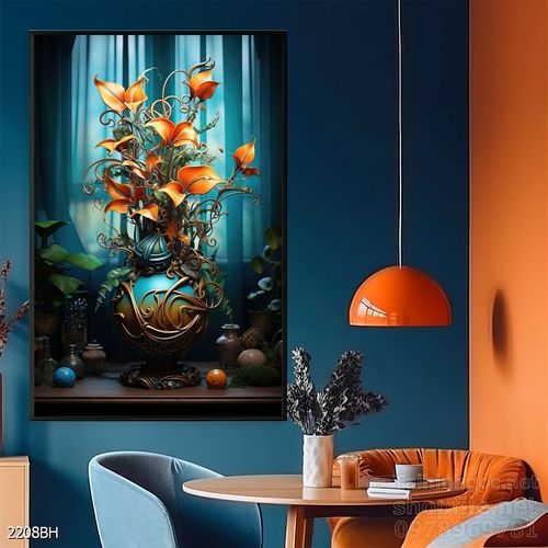 Mẫu tranh bình hoa nghệ thuật decor tường 