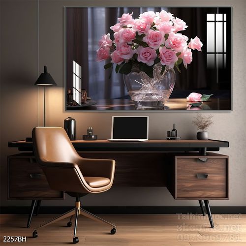 Tranh bình hoa đẹp decor trang trí tường