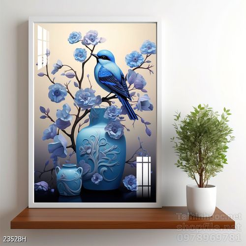 Tranh bình hoa trang trí phòng khách, phòng ăn đẹp