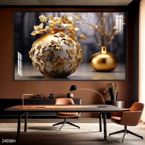 Tranh bình hoa đẹp decor trang trí tường