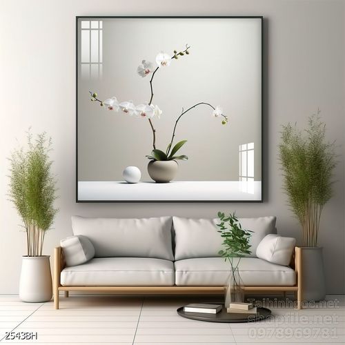 Mẫu tranh bình hoa nghệ thuật decor tường 