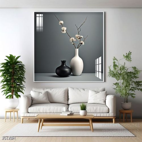 Mẫu tranh bình hoa nghệ thuật decor tường 