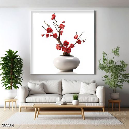 Tranh bình hoa nghệ thuật sang trọng