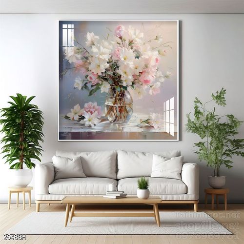 Tranh bình hoa 3D tuyệt đẹp