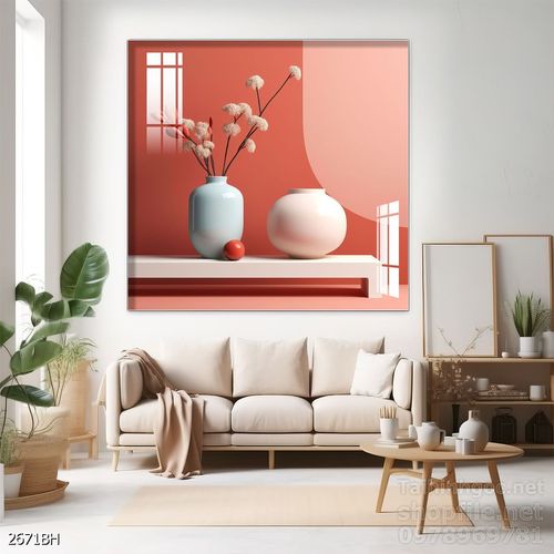 Mẫu tranh bình hoa sang trọng đẹp độc đáo