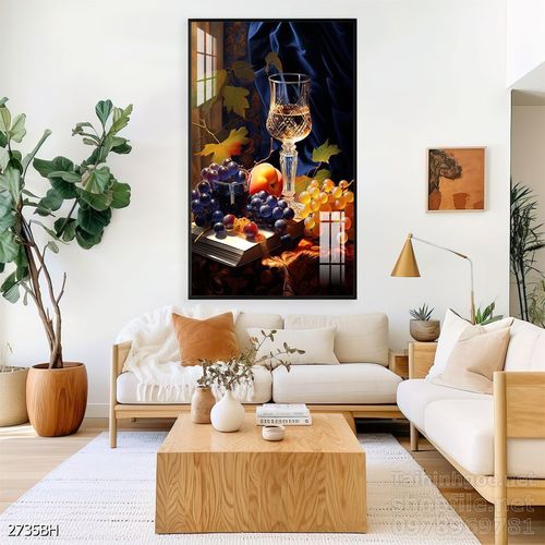 Mẫu tranh bình hoa nghệ thuật decor tường 