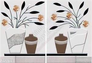 Tranh bình hoa hồng hiện đại 3d wall