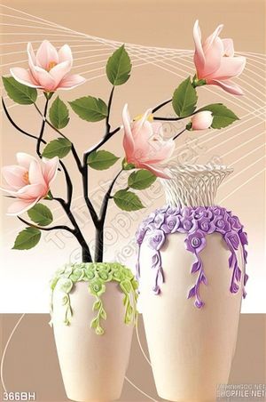 Tranh bình hoa 3d wall decor 2020